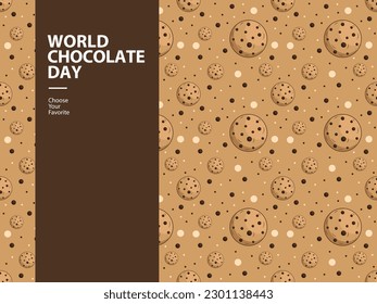 world chocolate day event pattern wallpaper vector element cacao cocoa element dessert summer food