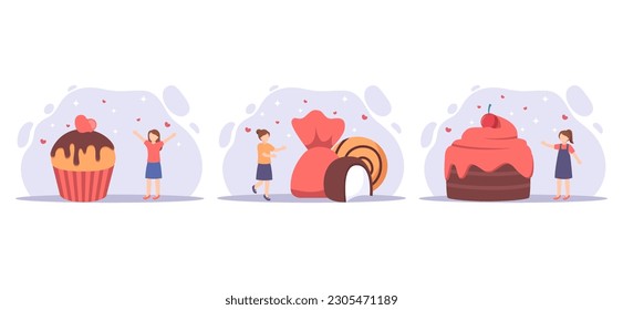 World Chocolate Day Flat Bundle Illustration