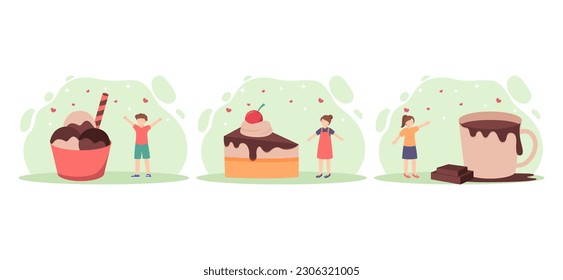 World Chocolate Day Flat Bundle Design