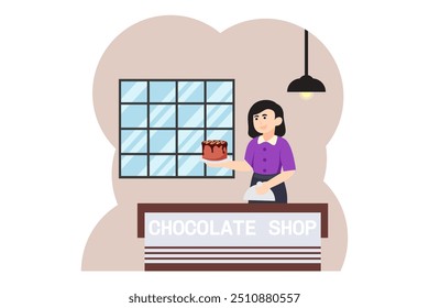 World Chocolate Day Flat Design Illustration