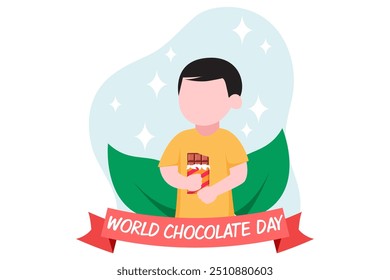 World Chocolate Day Flat Design Illustration