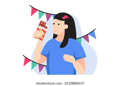 World Chocolate Day Flat Design Illustration