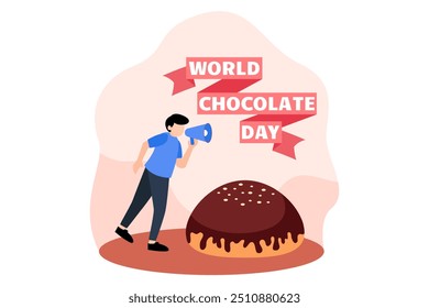 World Chocolate Day Flat Design Illustration