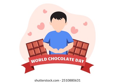 World Chocolate Day Flat Design Illustration