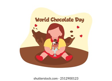 World Chocolate Day Flat Design Illustration