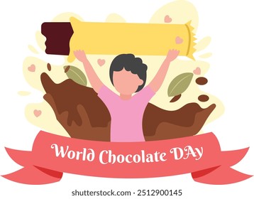 World Chocolate Day Flat Design Illustration