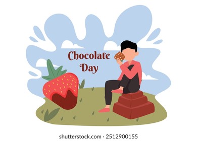 World Chocolate Day Flat Design Illustration