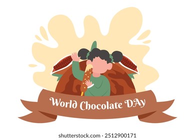 World Chocolate Day Flat Design Illustration