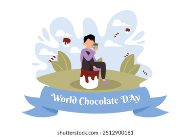 World Chocolate Day Flat Design Illustration