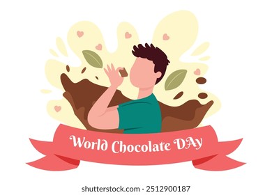 World Chocolate Day Flat Design Illustration