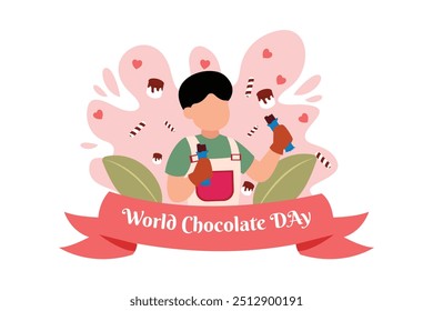 World Chocolate Day Flat Design Illustration