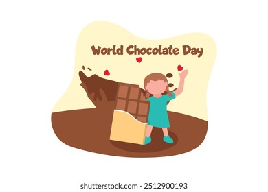 World Chocolate Day Flat Design Illustration