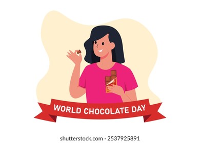 World Chocolate Day Flat Design Illustration