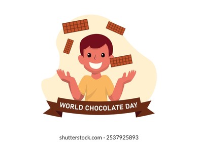 World Chocolate Day Flat Design Illustration