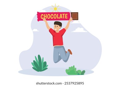 World Chocolate Day Flat Design Illustration