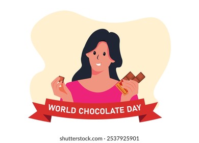 World Chocolate Day Flat Design Illustration