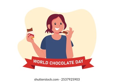 World Chocolate Day Flat Design Illustration