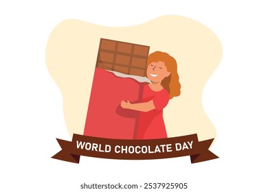 World Chocolate Day Flat Design Illustration