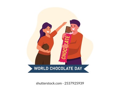 World Chocolate Day Flat Design Illustration