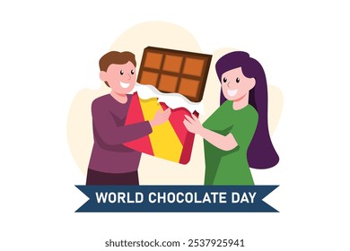 World Chocolate Day Flat Design Illustration