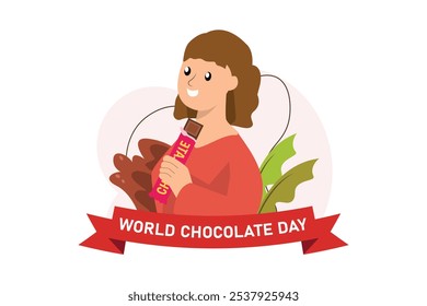 World Chocolate Day Flat Design Illustration