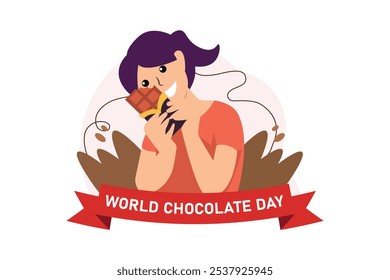 World Chocolate Day Flat Design Illustration