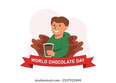 World Chocolate Day Flat Design Illustration