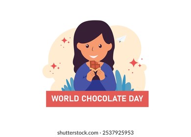 World Chocolate Day Flat Design Illustration