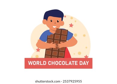 World Chocolate Day Flat Design Illustration