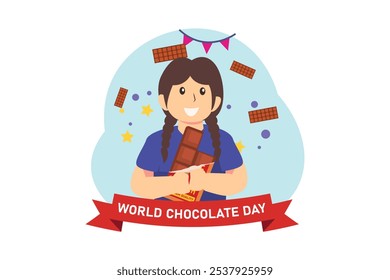 World Chocolate Day Flat Design Illustration