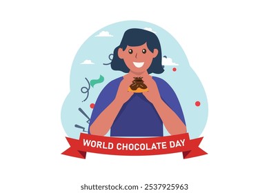 World Chocolate Day Flat Design Illustration