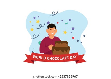 World Chocolate Day Flat Design Illustration