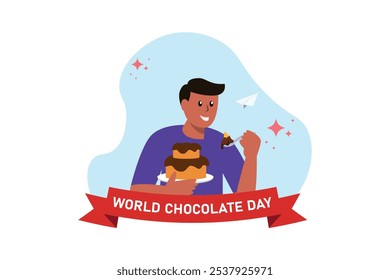 World Chocolate Day Flat Design Illustration