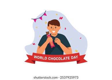 World Chocolate Day Flat Design Illustration