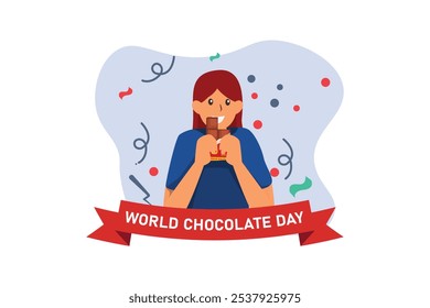 World Chocolate Day Flat Design Illustration