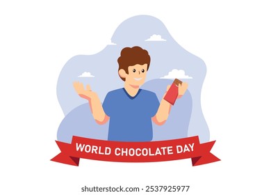 World Chocolate Day Flat Design Illustration