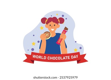 World Chocolate Day Flat Design Illustration