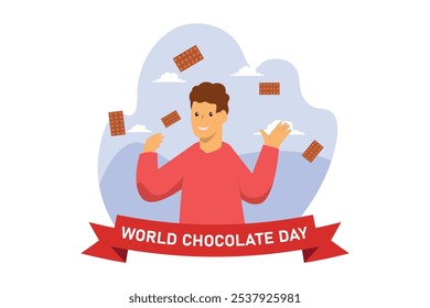 World Chocolate Day Flat Design Illustration