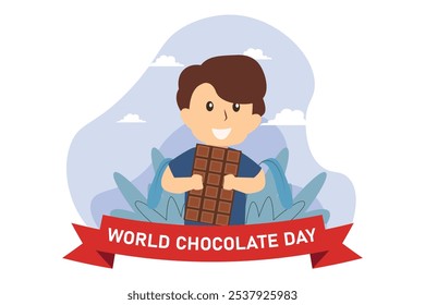 World Chocolate Day Flat Design Illustration