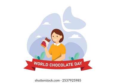 World Chocolate Day Flat Design Illustration