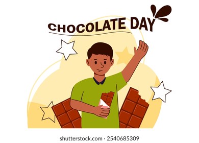 World Chocolate Day Flat Design Illustration