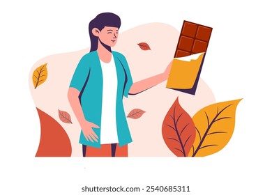 World Chocolate Day Flat Design Illustration