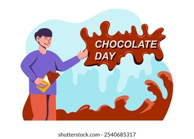 World Chocolate Day Flat Design Illustration