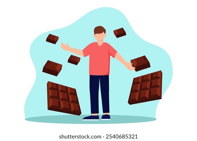 World Chocolate Day Flat Design Illustration