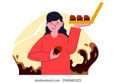 World Chocolate Day Flat Design Illustration