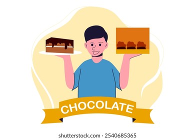 World Chocolate Day Flat Design Illustration