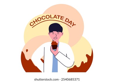 World Chocolate Day Flat Design Illustration