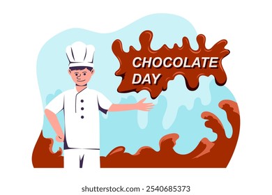 World Chocolate Day Flat Design Illustration