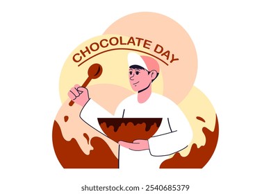 World Chocolate Day Flat Design Illustration