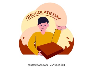 World Chocolate Day Flat Design Illustration